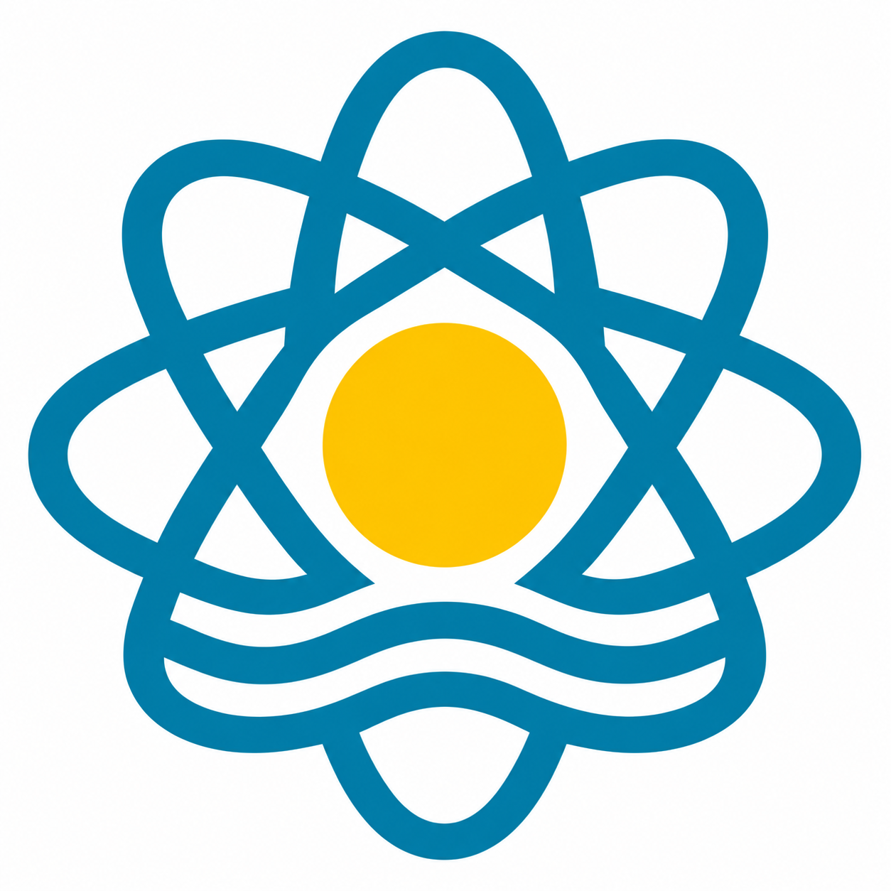 MarineFission atom and wave logo